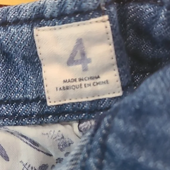 Free People Medium Wash Blue Button Fly High Rise Baggy Shorts Women's Size 4 - Picture 2 of 12